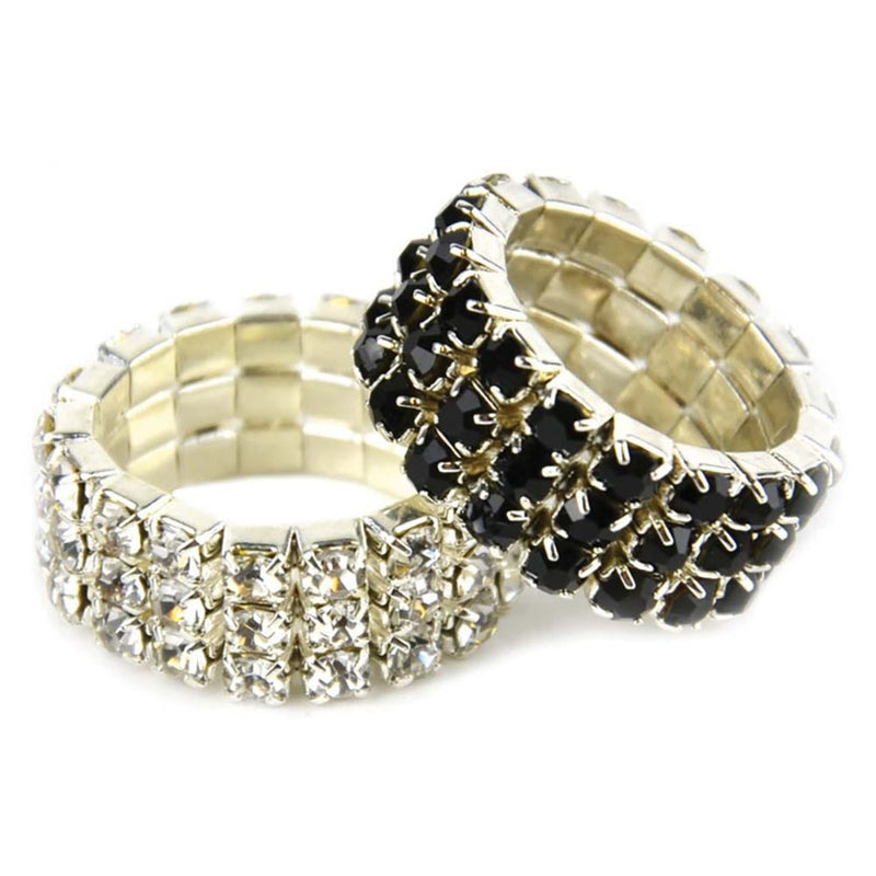 Load image into Gallery viewer, Lincoln Diamante Plaiting Bands Silver
