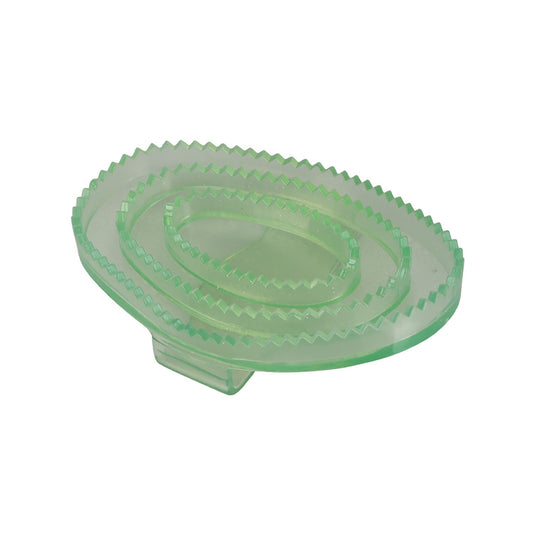 Lincoln Synthetic Rubber Curry Comb Clear Green