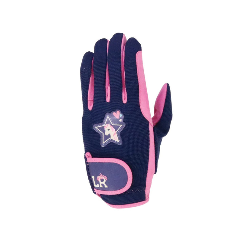 Load image into Gallery viewer, I Love My Pony By Little Rider Kids Gloves Navy/Pink
