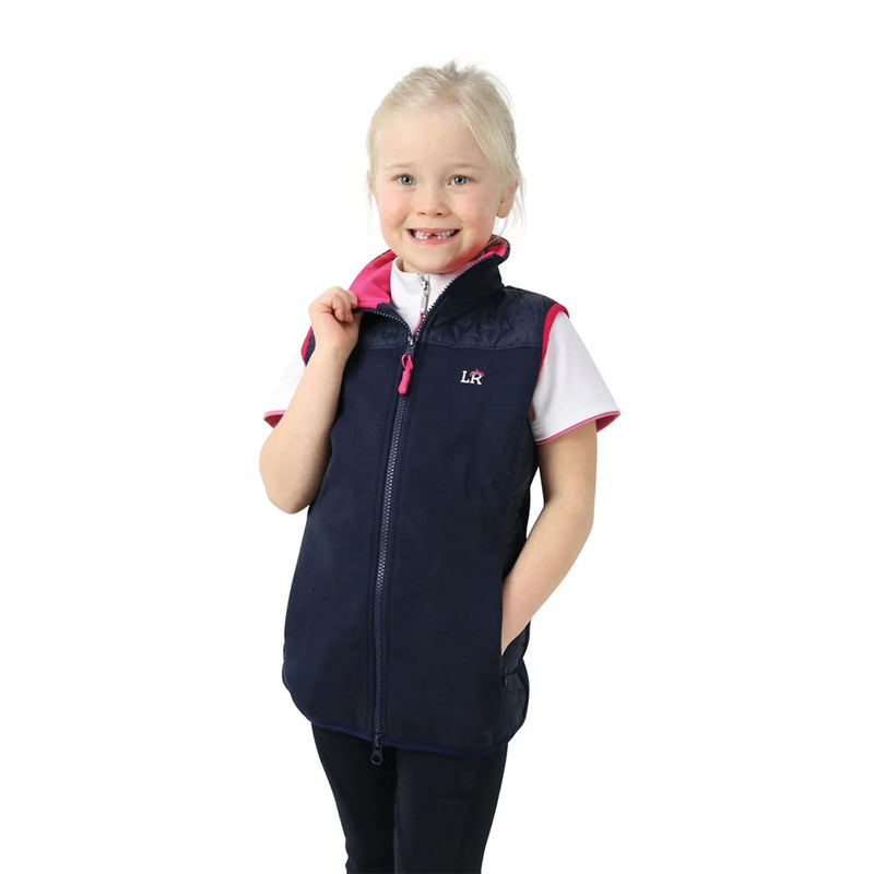 Load image into Gallery viewer, Little Rider Sophia Gilet Navy/Pink
