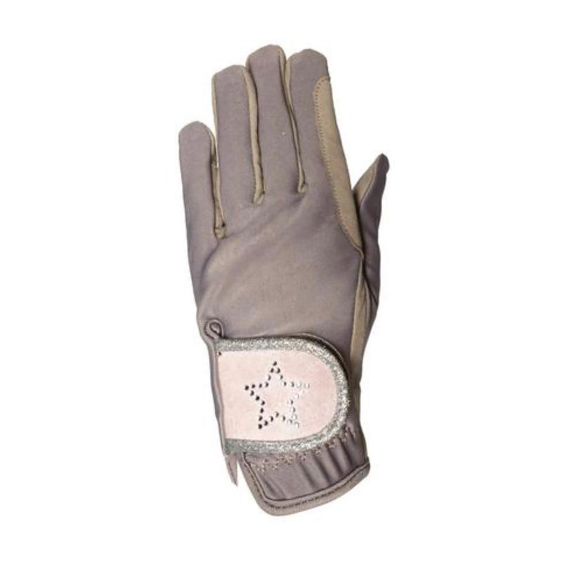 Load image into Gallery viewer, Little Rider Lucky Pony Riding Gloves Child Grey/Pink
