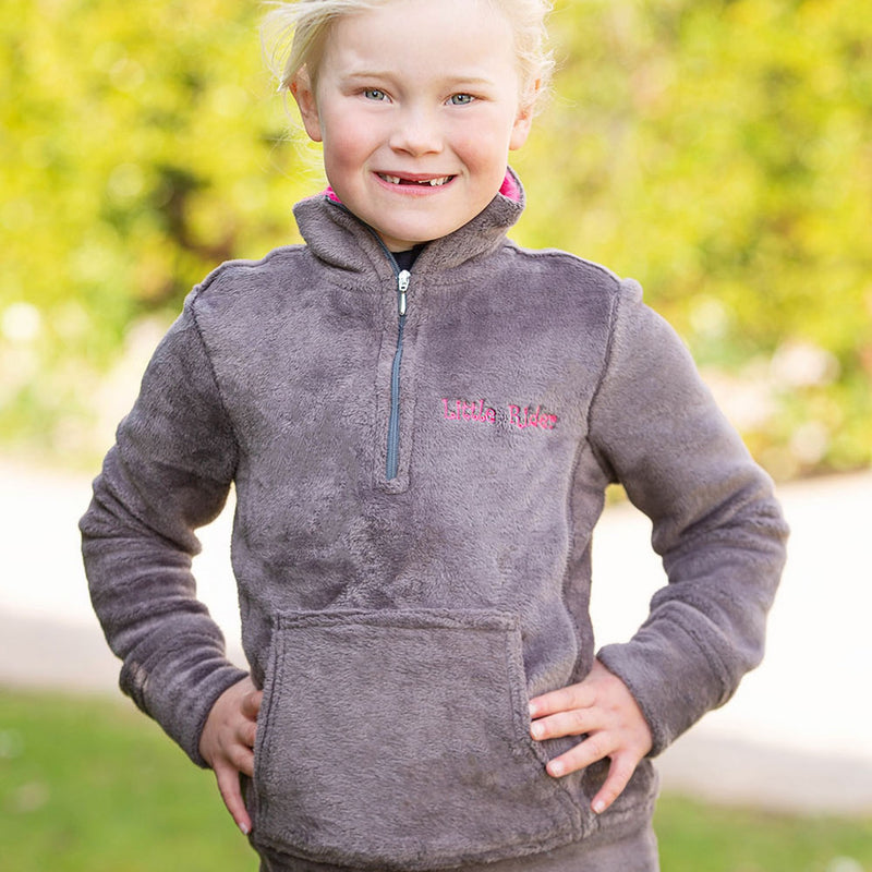 Load image into Gallery viewer, Nina Soft Fleece By Little Rider Grey/Pink
