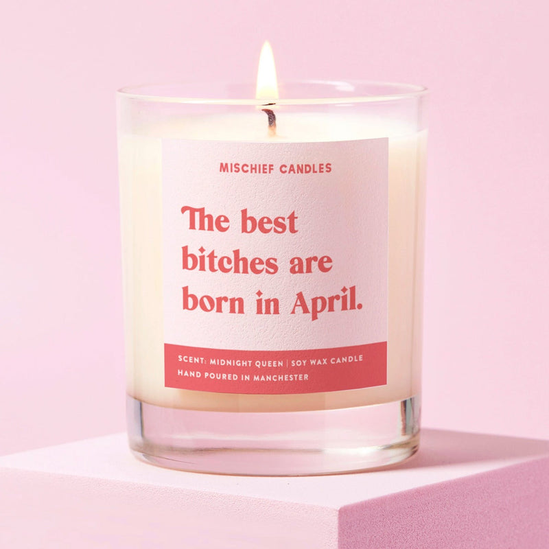 Load image into Gallery viewer, April Birthday Gift Funny Birthday Gift Candle April Birthday Bitch
