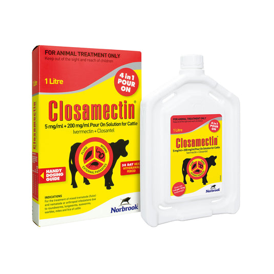 Norbrook Closamectin 5 Mg/Ml + 200 Mg/Ml Pour On Solution