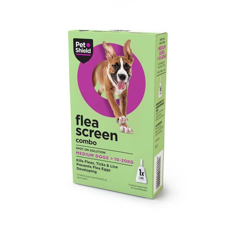 Load image into Gallery viewer, Petshield Flea Screen Combo Spot On Solution Medium Dog
