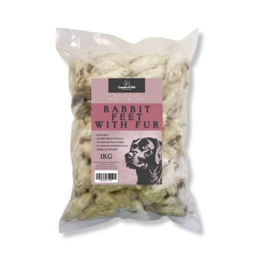 Copdock Mill Rabbits Feet with Hair 1kg