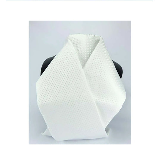 Showquest Tied Devises Looped Neck Stock White
