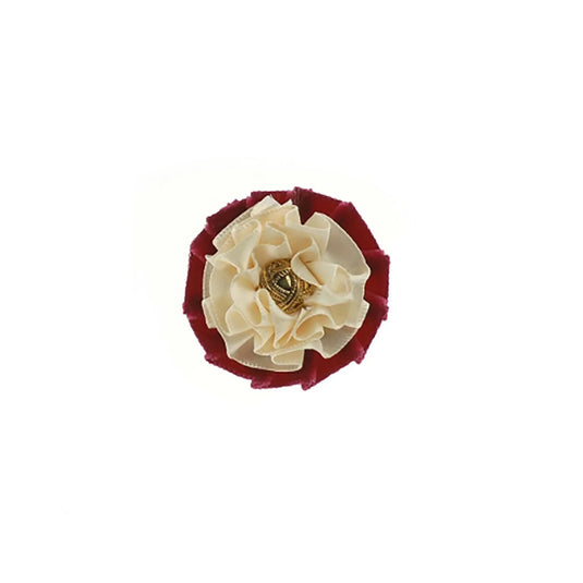 Showquest Newport Buttonhole Burgundy/Cream/Gold