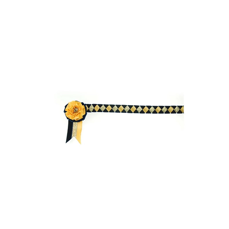 Load image into Gallery viewer, Showquest Newport Browband Navy/Sunshine/Gold
