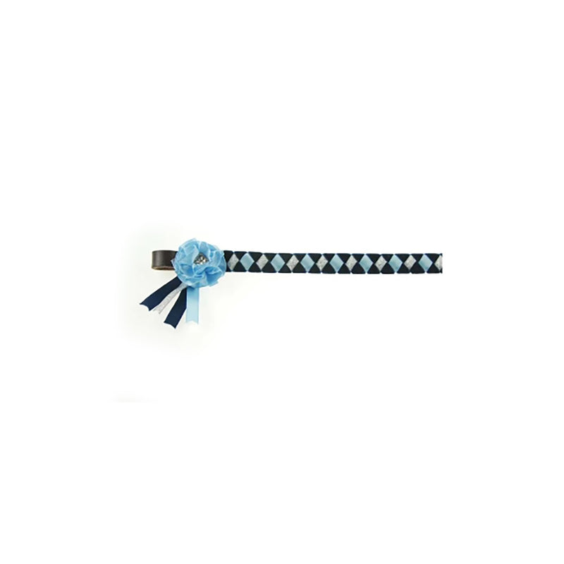 Load image into Gallery viewer, Showquest Skipton Browband Navy/Pale Blue/Silver
