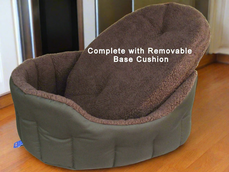Load image into Gallery viewer, Premium Oval Bolster Style Heavy Duty Fleece Lined Machine Washable Dog Bed
