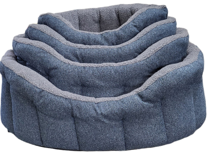 Load image into Gallery viewer, Premium Orkney Tweed Fleece Lined Bolster Beds
