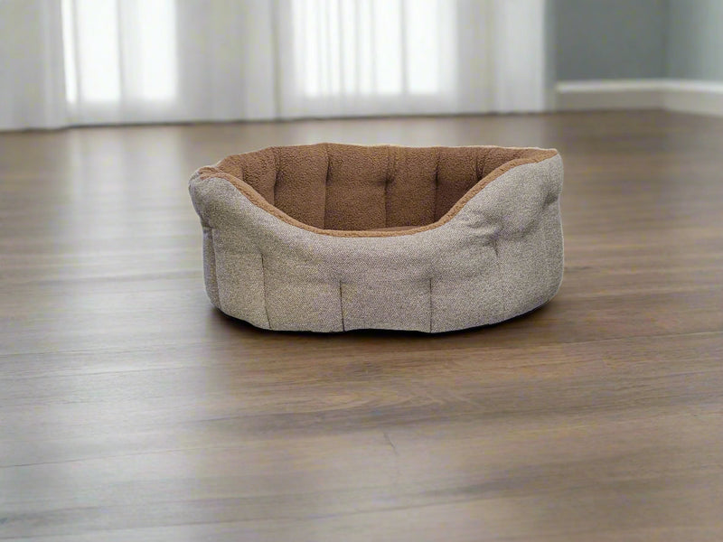 Load image into Gallery viewer, Premium Orkney Tweed Fleece Lined Bolster Beds
