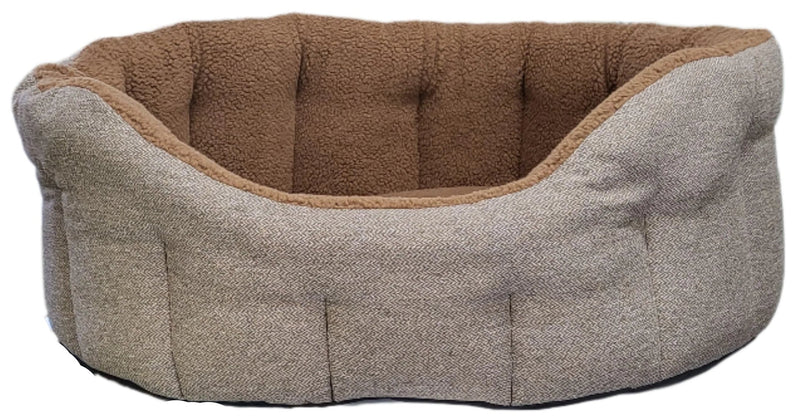 Load image into Gallery viewer, Premium Orkney Tweed Fleece Lined Bolster Beds
