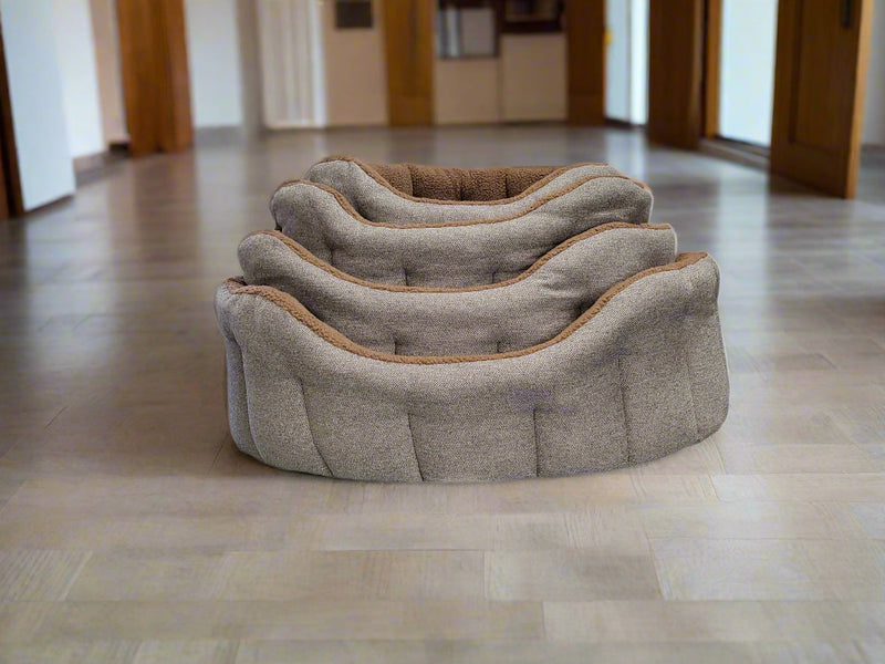 Load image into Gallery viewer, Premium Orkney Tweed Fleece Lined Bolster Beds

