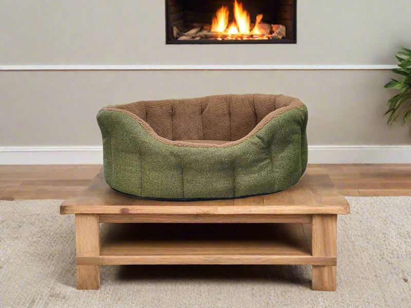 Load image into Gallery viewer, Premium Orkney Tweed Fleece Lined Bolster Beds
