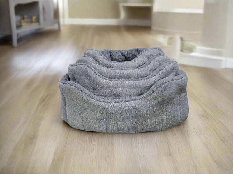 Load image into Gallery viewer, Premium Orkney Tweed Fleece Lined Bolster Beds
