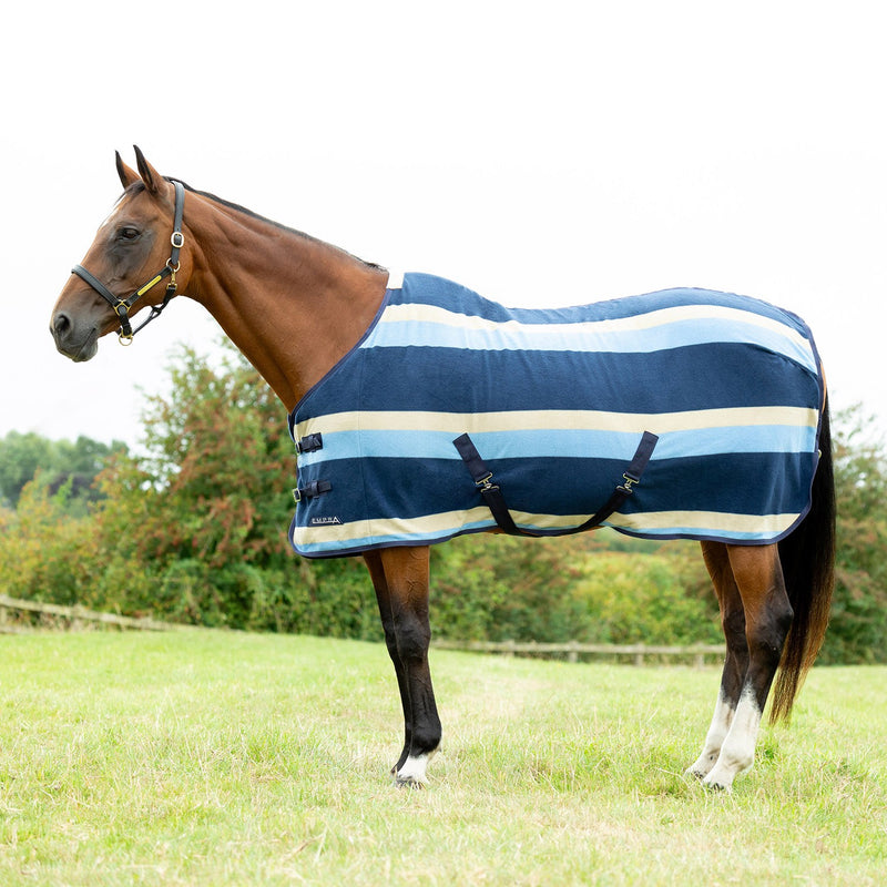 Load image into Gallery viewer, Stormx Empra Newmarket Fleece Rug Navy/Blue/Beige
