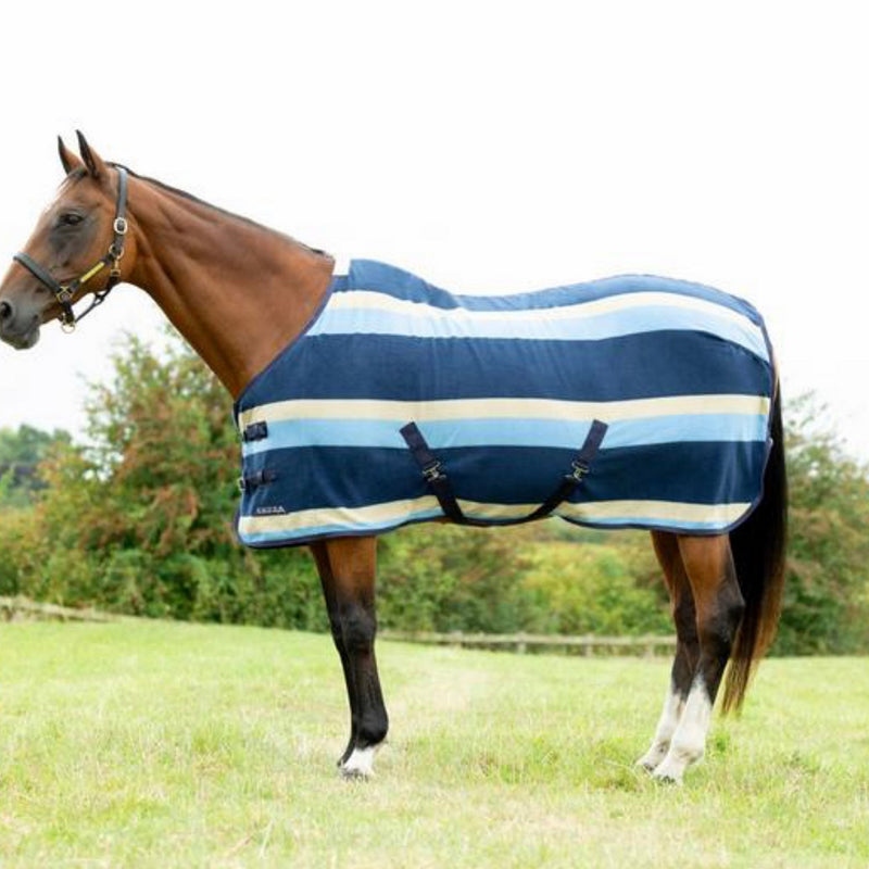Load image into Gallery viewer, Stormx Empra Newmarket Fleece Rug Navy/Blue/Beige
