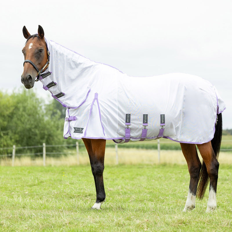 Load image into Gallery viewer, Stormx Empra Gladiator Uv Combi Fly Rug White/Lilac
