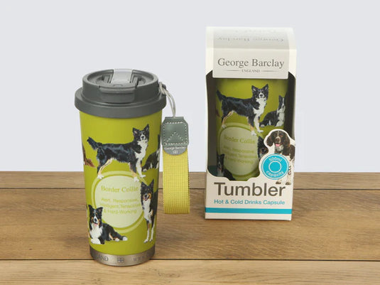 GB Tumbler - Hot & Cold Drinks Capsule - Border Collie