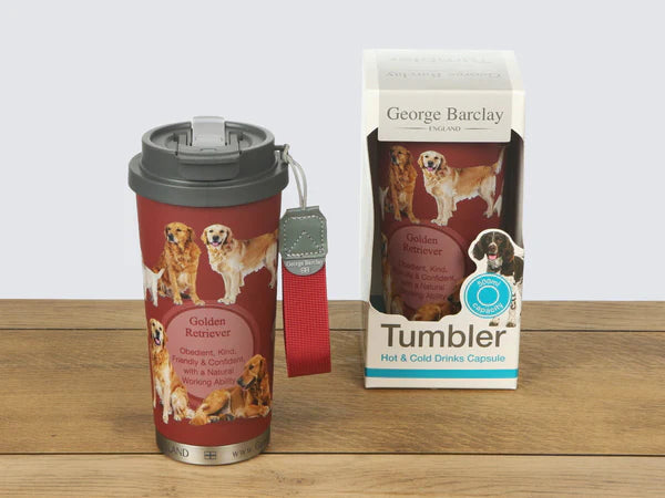 Load image into Gallery viewer, GB Tumbler - Hot &amp; Cold Drinks Capsule - Golden Retriever

