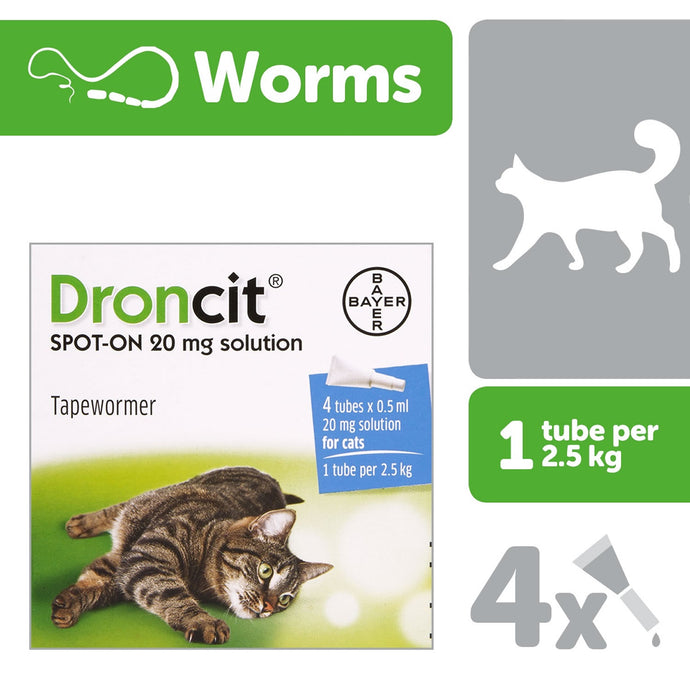 Vetoquinol Droncit Spot On 20 Mg Solution For Cats