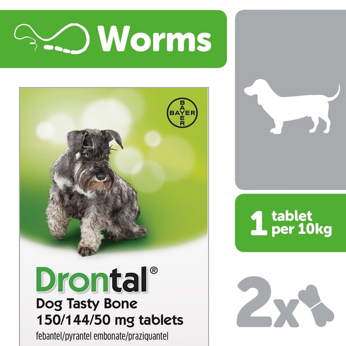Vetoquinol Drontal Dog Tasty Bone Tablets