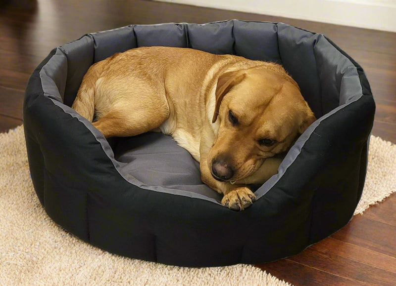 Load image into Gallery viewer, P&amp;L Country Dog Tough Heavy Duty Oval High Sided Waterproof Dog Beds.
