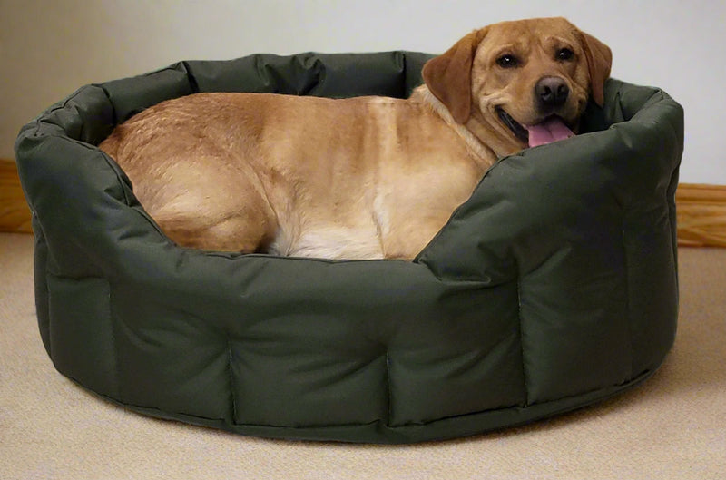 Load image into Gallery viewer, P&amp;L Country Dog Tough Heavy Duty Oval High Sided Waterproof Dog Beds.
