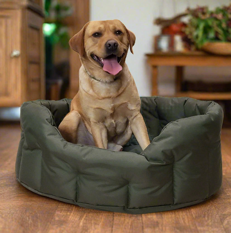 Load image into Gallery viewer, P&amp;L Country Dog Tough Heavy Duty Oval High Sided Waterproof Dog Beds.
