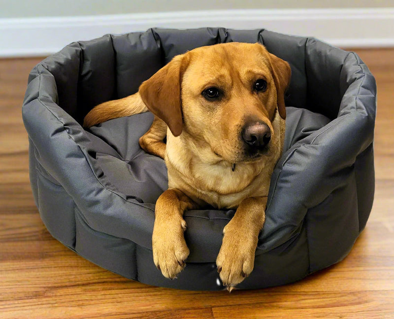 Load image into Gallery viewer, P&amp;L Country Dog Tough Heavy Duty Oval High Sided Waterproof Dog Beds.
