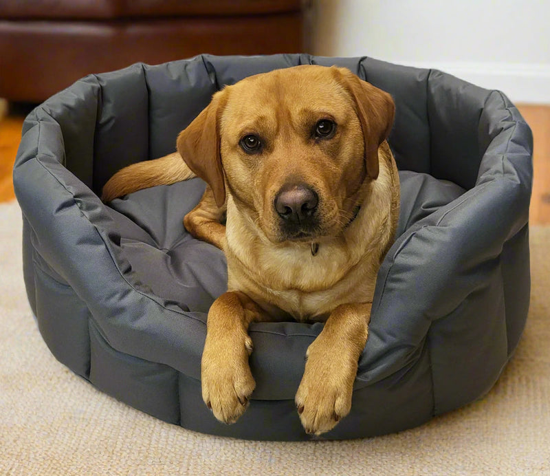Load image into Gallery viewer, P&amp;L Country Dog Tough Heavy Duty Oval High Sided Waterproof Dog Beds.
