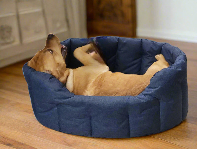 Load image into Gallery viewer, P&amp;L Country Dog Tough Heavy Duty Oval High Sided Waterproof Dog Beds.
