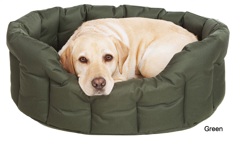 Load image into Gallery viewer, P&amp;L Country Dog Tough Heavy Duty Oval High Sided Waterproof Dog Beds.

