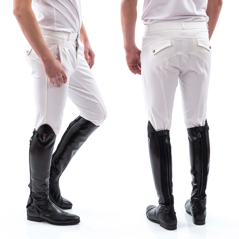 Load image into Gallery viewer, Whitaker B142 M Miami Mens Breeches/Silicone Seat White
