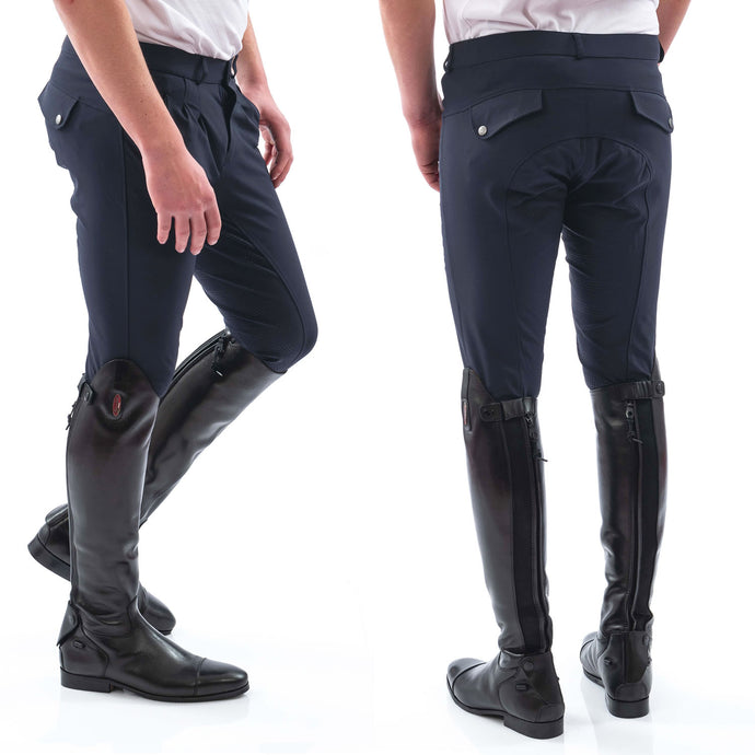 Whitaker B142 M Miami Mens Breeches/Silicone Seat Navy