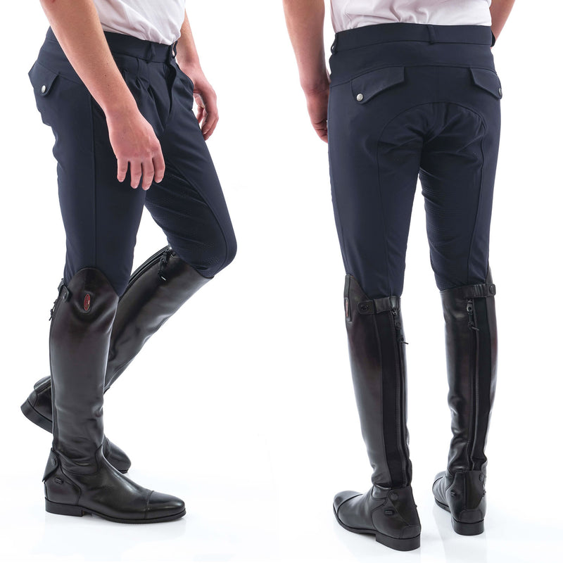 Load image into Gallery viewer, Whitaker B142 M Miami Mens Breeches/Silicone Seat Navy
