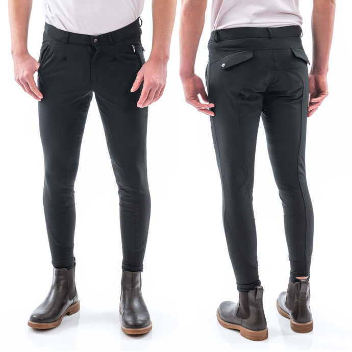 Whitaker B142 M Miami Mens Breeches/Silicone Seat Black