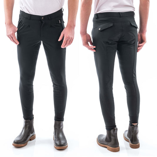 Whitaker B142 M Miami Mens Breeches/Silicone Seat Black