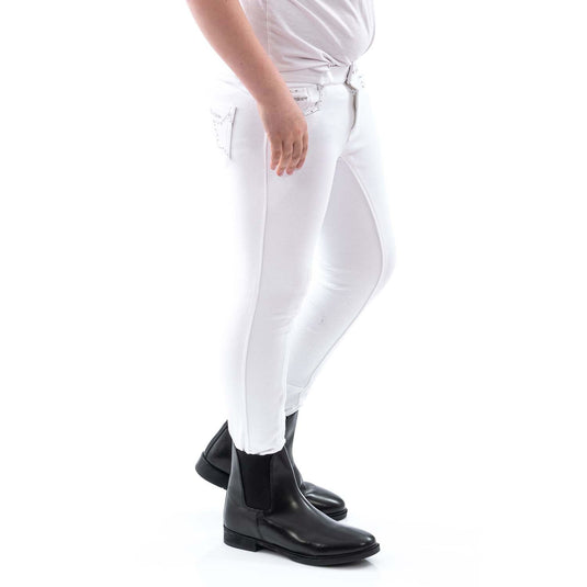 Whitaker B147 K Birtle Diamante Kids Breeches White