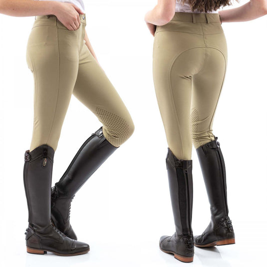 Whitaker B155 L Clayton Ladies Breeches With Grip Knee Khaki