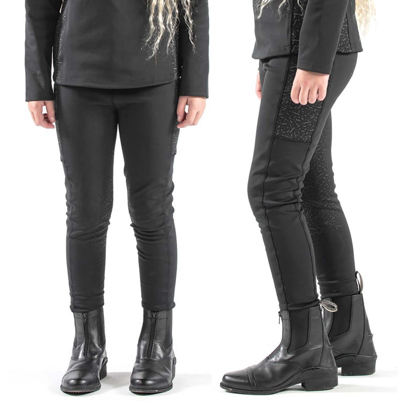 Load image into Gallery viewer, Whitaker B255 K Hatfield Young Rider Reflective Tights Black
