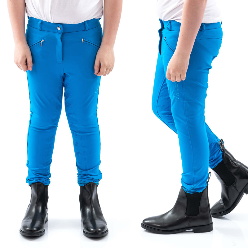 Load image into Gallery viewer, Whitaker B142 K Miami Kids Breeches With Silicone Seat Blue
