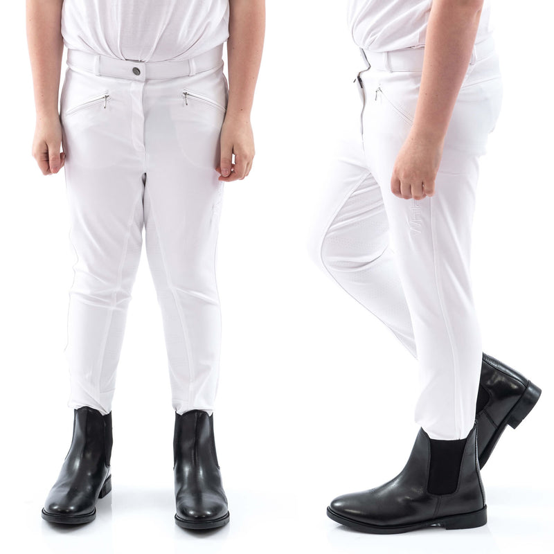 Load image into Gallery viewer, Whitaker B142 K Miami Kids Breeches With Silicone Seat White
