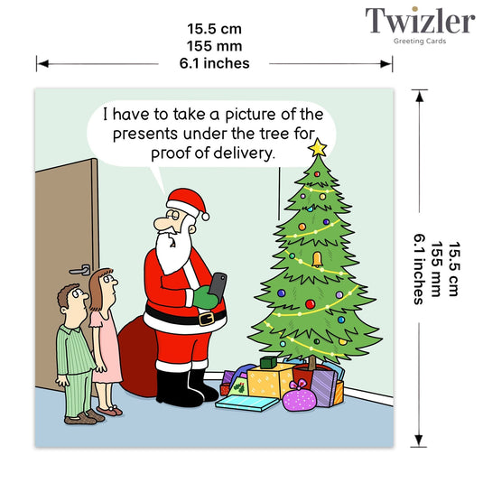 Santa Proof Of Delivery - Funny Christmas Card