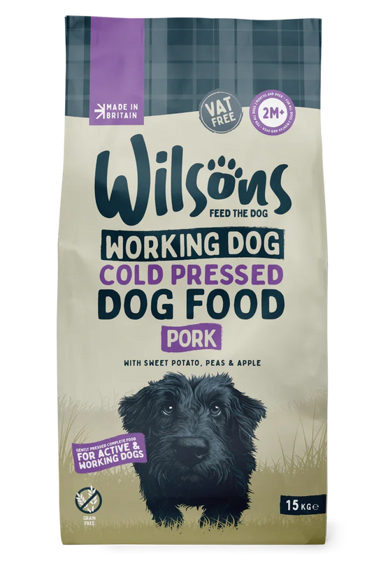 Wilsons Working Cold Pressed Pork Complete Dog Food 15kg