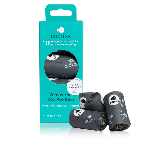Adios Handle On A Roll Poo Bags 8 Rolls - Ashurst Equestrian & Country