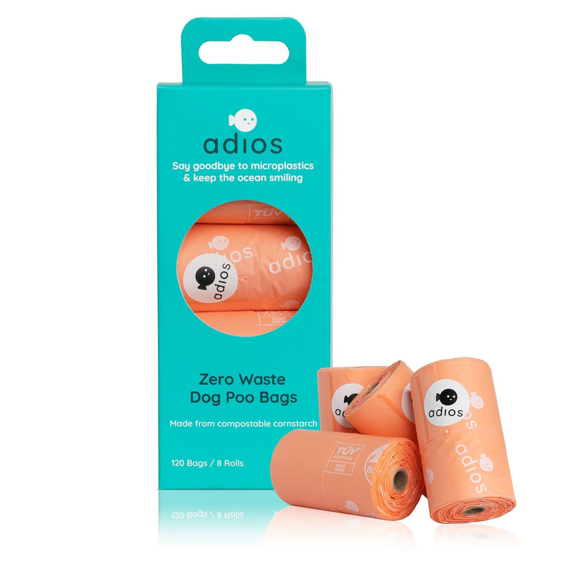 Load image into Gallery viewer, Adios Handle On A Roll Poo Bags 8 Rolls - Ashurst Equestrian &amp; Country
