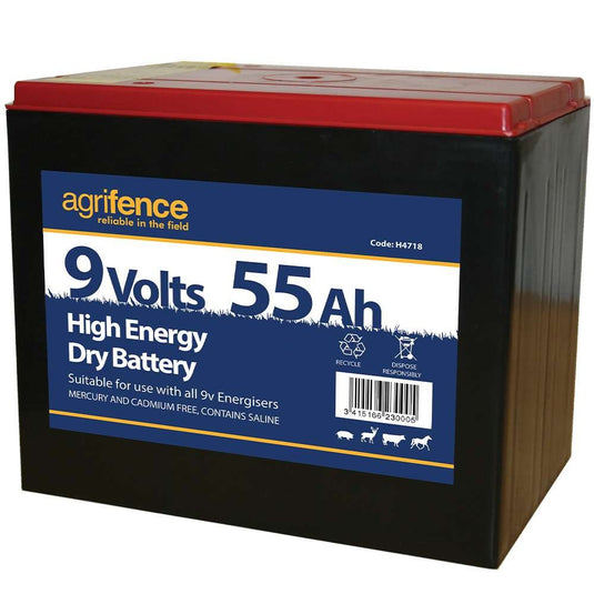 Agrifence 9 V 130 Ah Dry Battery - Ashurst Equestrian & Country